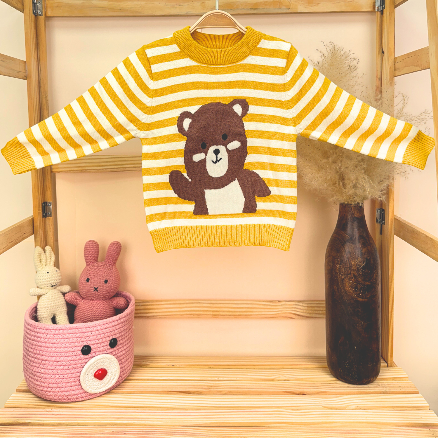 Winter Warm Woollen Full Sleeve Sweater For Baby Panda Pack of