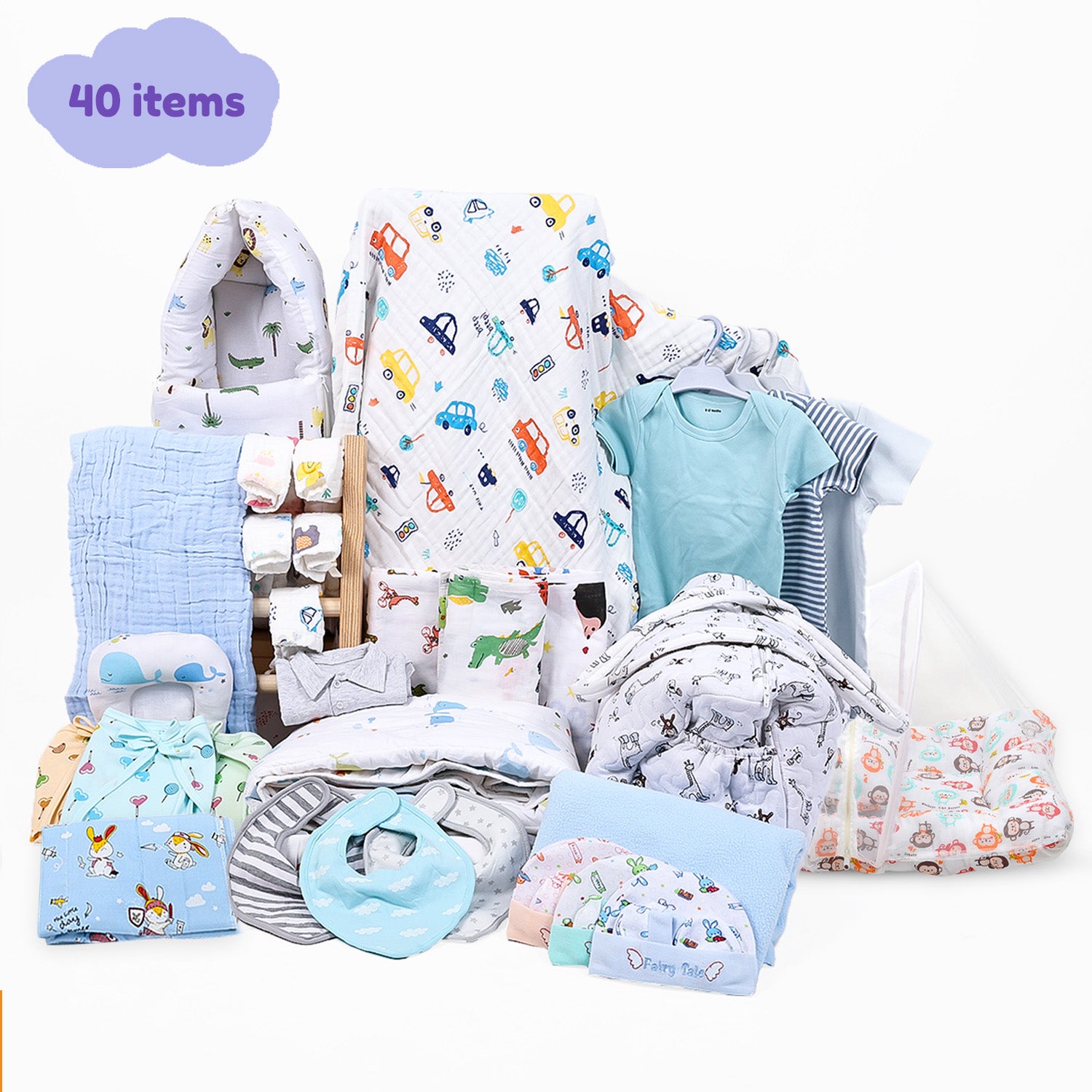 New Born Baby Essentials Gift Combo Box 0-6 Months 40 Items