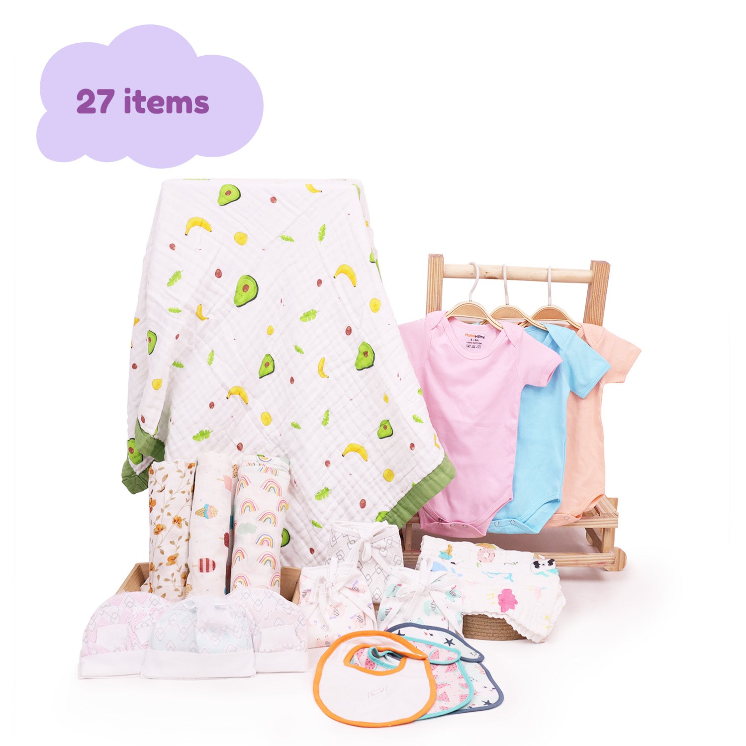 New Born Baby Essentials Gift Combo Box 0-6 Months 27 Items