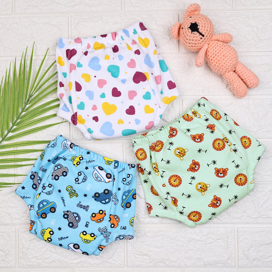 Cotton Unisex Baby Padded Underwear | Pack of 3
