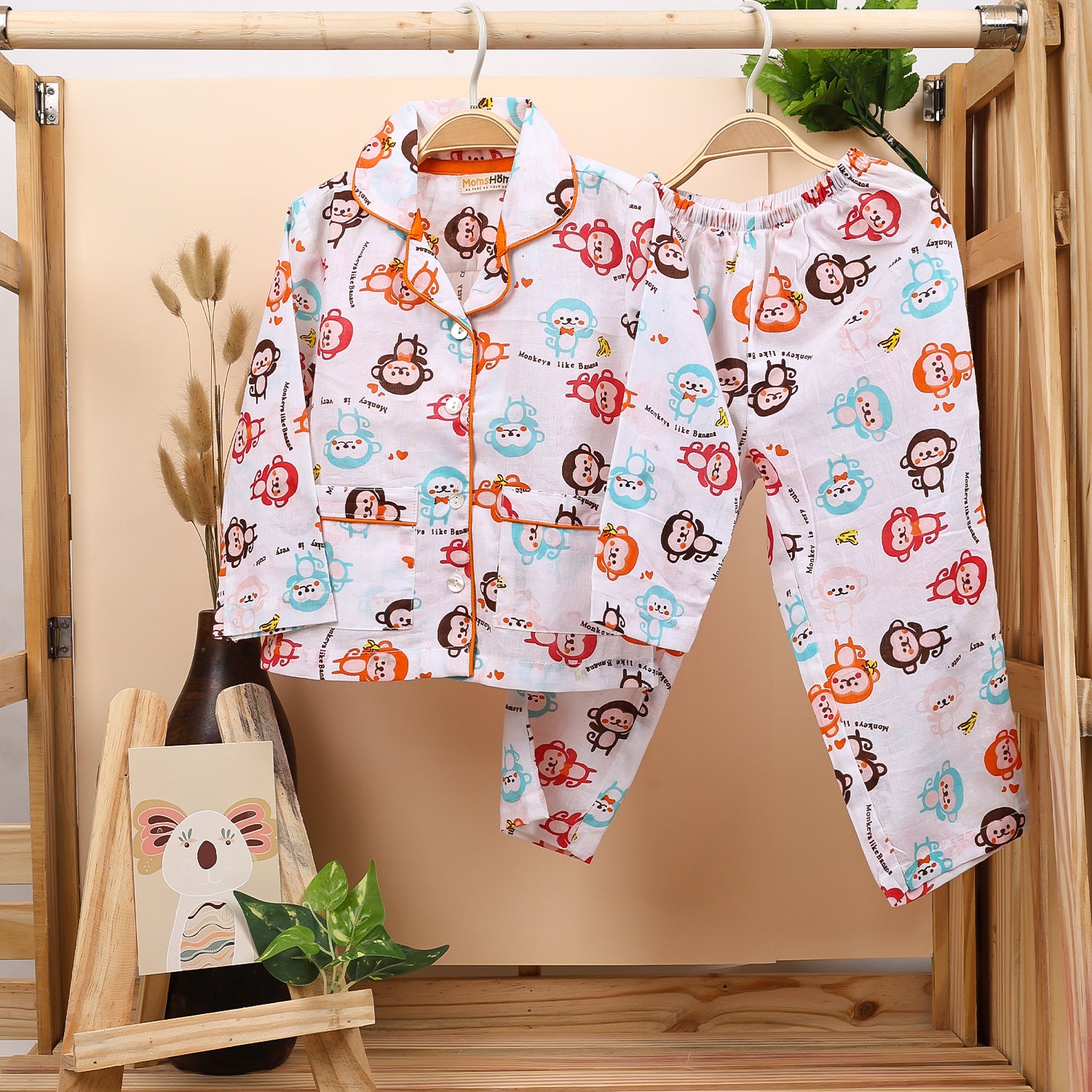 Organic Cotton Unisex Kids Pajama Set Combo Night Suit