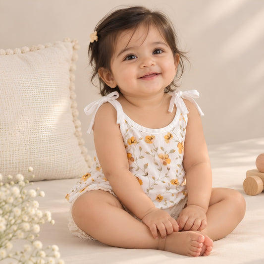 Baby Organic Cotton Knot type Jhabla | Bloom