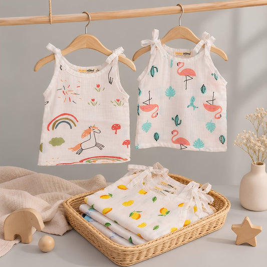 Baby Organic Cotton Knot type Jhabla | Pack of 2