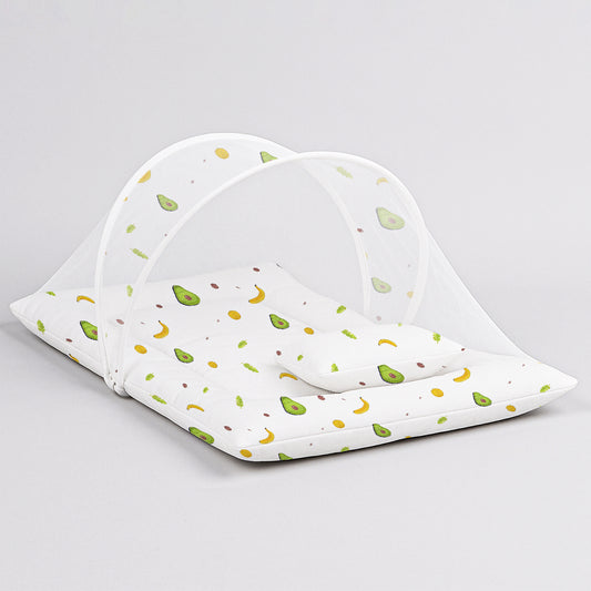 Organic Cotton Muslin Foldable Mosquito Net Bedding | 0-9 Months | Pack of 1