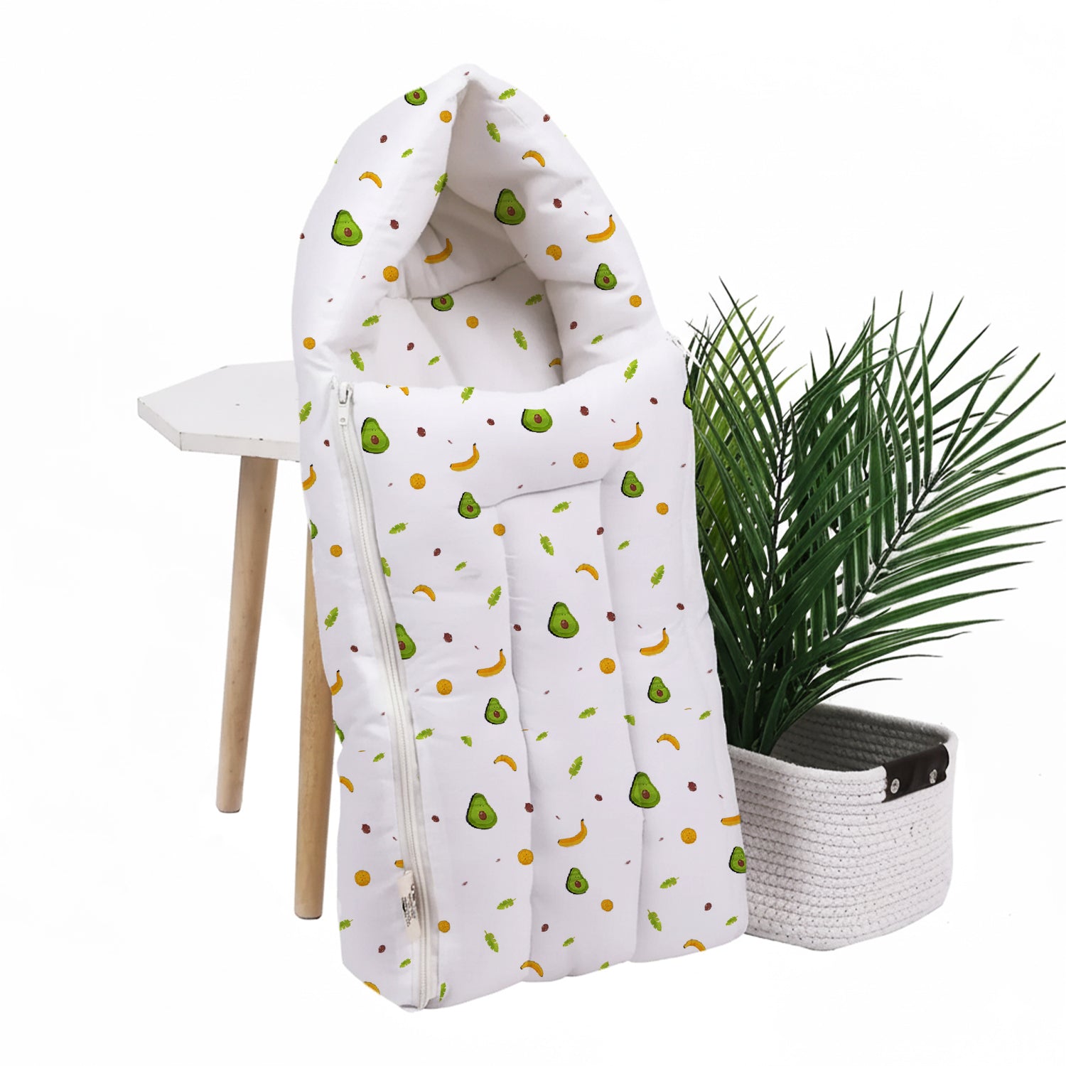 Baby Organic Cotton Muslin Sleeping cum Carrying Nest Bag 0-3 Months Pack of Avocado