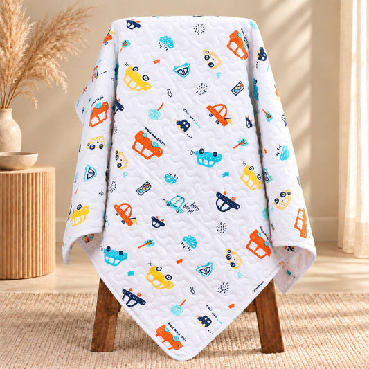 Ac Quilt Blanket cum Bedspread | 0-3 Years | 100X120 cm | Machine Washable | New Car