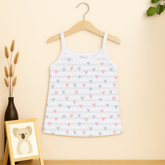 Baby Girl Vest | Soft Organic Cotton Sleeveless Top For Newborn, Infant & Toddler Girls | Pack of 1