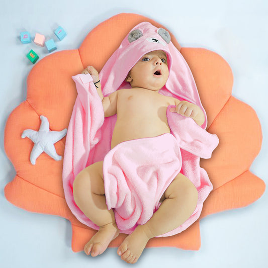 Designer Hooded Bath Towel | Pink