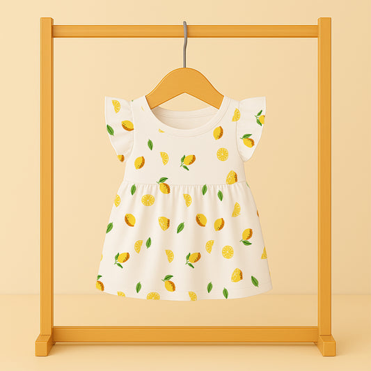 Organic Cotton Baby Girls Frock | Comfortable & Stylish Frock For Infant & Toddler Girls | Pack of 1