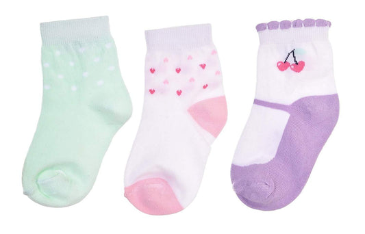 Footprints Super soft Organic cotton socks- Pack of 3 - Strawberry Trio