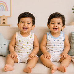 Baby Vest for Boys & Girls | Organic Cotton Baby Top For Newborns, Infants & Toddlers | Pack of 2