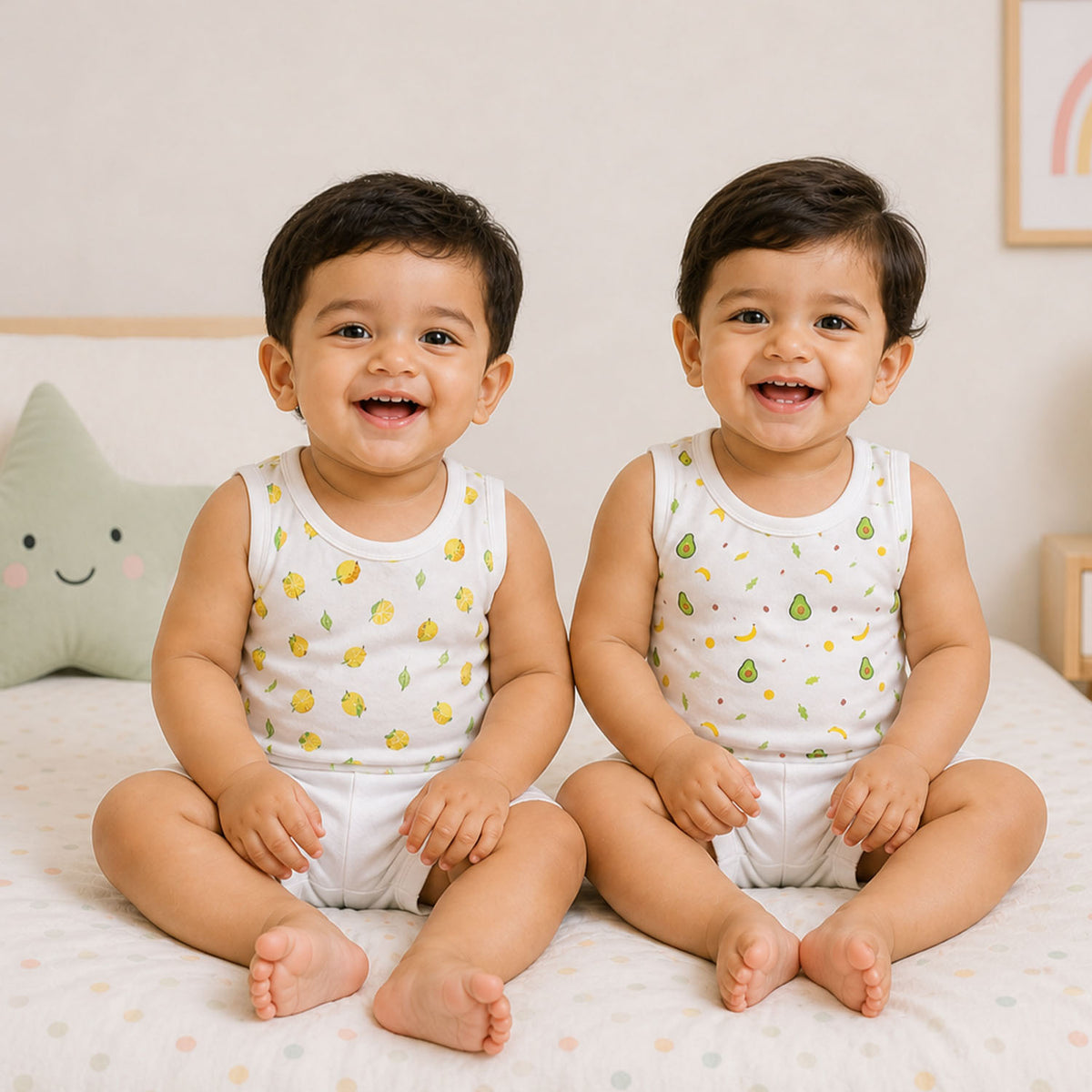 Baby Vest for Boys & Girls | Organic Cotton Baby Top For Newborns, Infants & Toddlers | Pack of 2