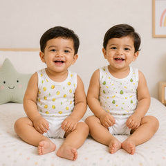 Baby Vest for Boys & Girls | Organic Cotton Baby Top For Newborns, Infants & Toddlers | Pack of 2