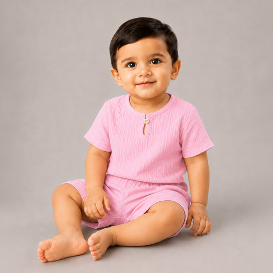 Organic Cotton Kids Co-Ord Set | T- Shirt & Short | Pack of 1