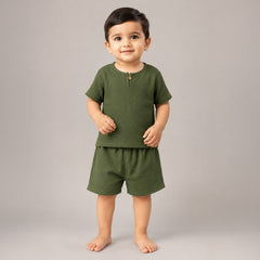Organic Cotton Kids Co-Ord Set | T- Shirt & Short | Pack of 2
