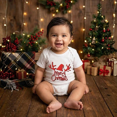 Organic Cotton Baby Christmas Onesie | Christmas Clothing For Newborn Baby | 0-3 Months | Pack of 1