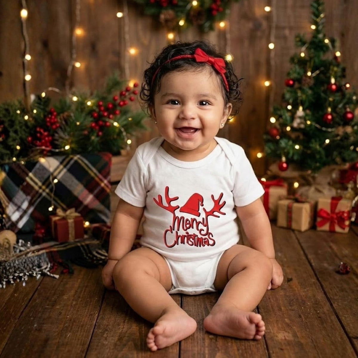 Organic Cotton Baby Christmas Onesie | Christmas Clothing For Newborn Baby | 0-3 Months | Pack of 1