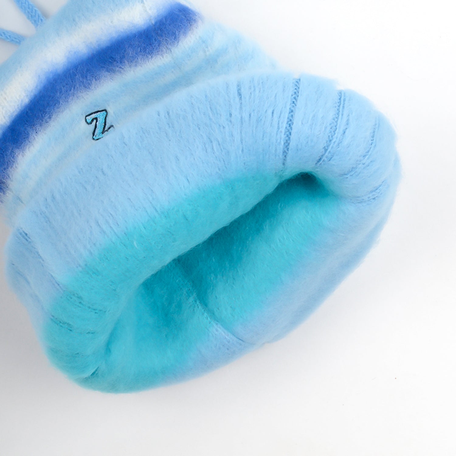Baby Unisex Woolen Caps | Blue & Cream | Bear| Pack Of 2