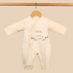 Organic Cotton Full Body Winter Romper for Babies | Soft & Warm Baby Romper | 0-6 Months | Pack of 1