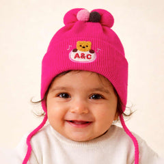 Winter Warm Woolen Baby Cap For 0–12 Months | Soft Infant Beanie Hat | Newborn Winter Headwear | Pack of 2