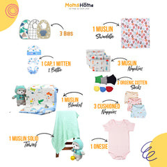 Moms Home Supersoft Baby Organic cotton Muslin 19 pieces gift set