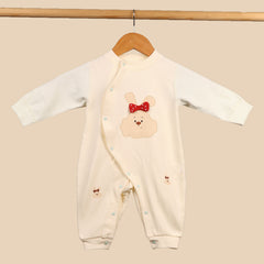 Organic Cotton Full Body Winter Romper for Babies | Soft & Warm Baby Romper | 0-6 Months | Pack of 1