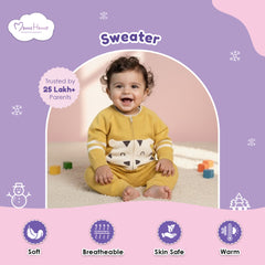 Winter Warm Woollen Full Sleeve Sweater For Baby | Tiger | Pack of 1