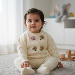 Winter Warm Woollen Full Sleeve Sweater For Baby | Flower | Pack of 1