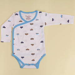 Organic Cotton Front Open Kimono Onesie For New Born Baby | Pack of 1