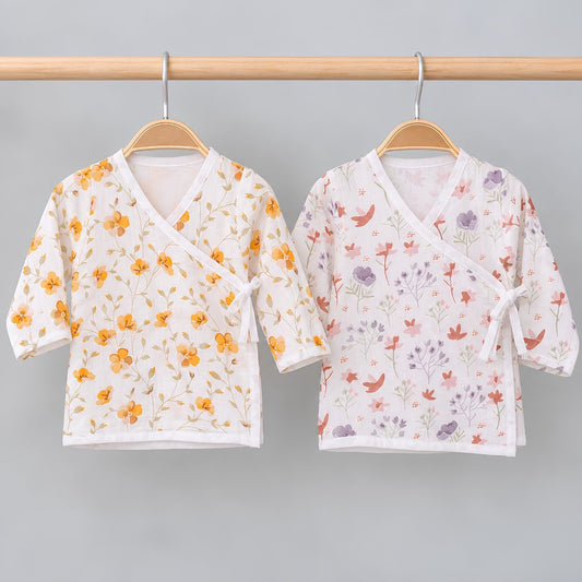 Kids Muslin Front Open Kimono | Bloom, Blossom | Pack of 2