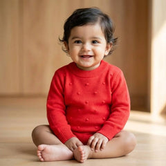Winter Warm Woollen Full Sleeve Sweater For Baby | Dot | Pack of 1