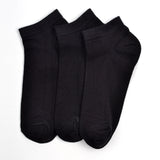 Footprints Organic Cotton Women Ankle Socks- Pack of 3 Black - Freesize (6-9)