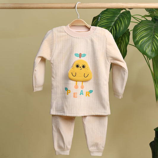Winter Warm Full Sleeve Co-ord Sets For Baby | Cotton Baby Clothing Set | Pear | Set of 1