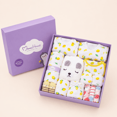 Organic Cotton New Born Baby Hospital Bag Kit | 0-6 Months | 19 Items | Lemon