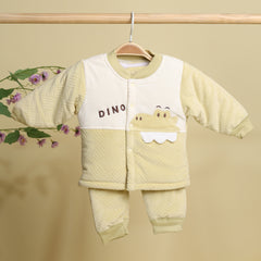 Winter Warm Full Sleeve Co-ord Sets For Baby | Cotton Baby Clothing Set | Dino | Set of 1
