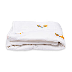 Ac Quilt Blanket Cum Bedspread | 0-3 Years | 100x120 cm | Yellow Giraffe