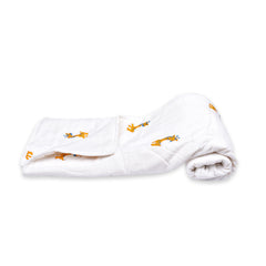Ac Quilt Blanket Cum Bedspread | 0-3 Years | 100x120 cm | Yellow Giraffe