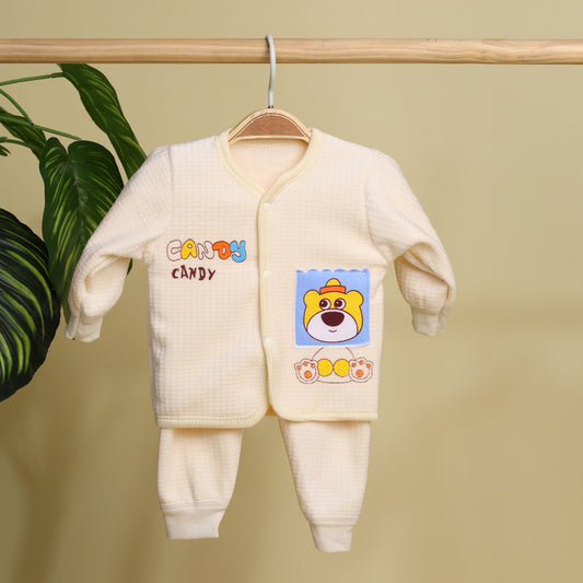 Winter Warm Full Sleeve Co-ord Sets For Baby | Cotton Baby Clothing Set | Candy | Set of 1
