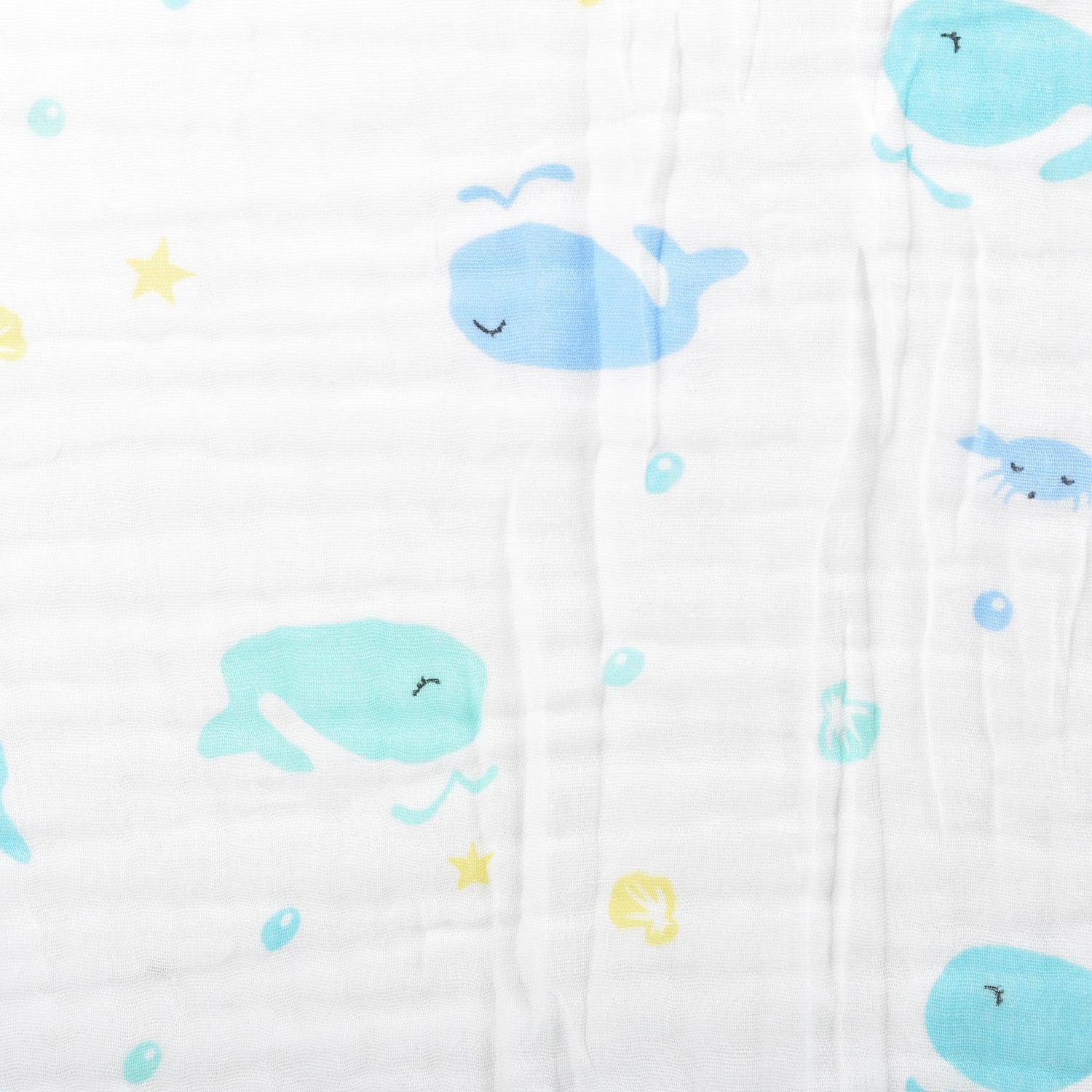 Baby Super Soft Absorbent Muslin  6 Layer Bath Towel - 60X120 cm- Printed Mix Design