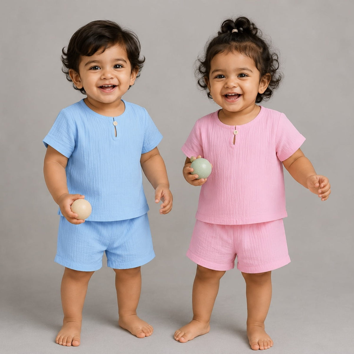 Organic Cotton Kids Co-Ord Set | T- Shirt & Short | Pack of 2