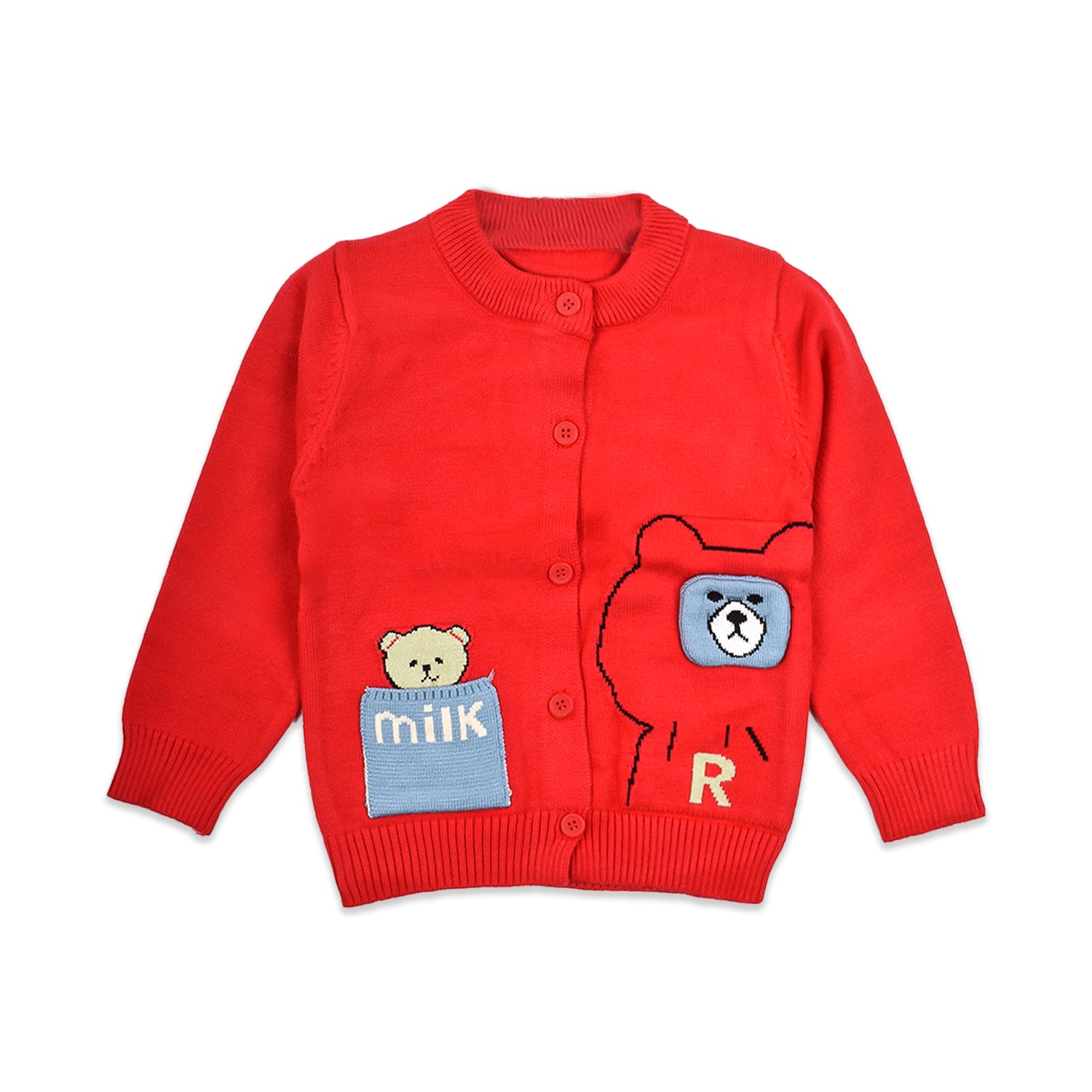 Organic Cotton Unisex Baby Winter Sweaters - Red