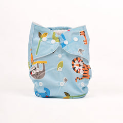 Baby Reusable Cotton Printed Pocket Diapers With 1 Inserts - Pack of 1 Lion