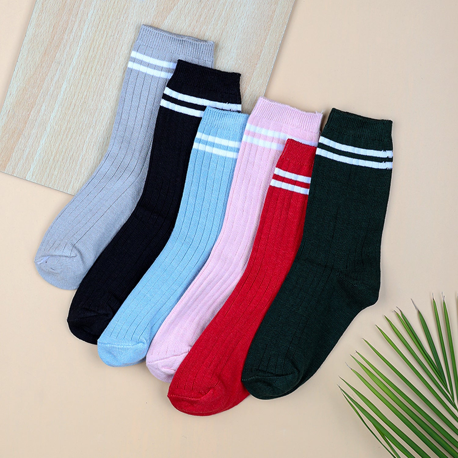 Odour free Organic Cotton Kids Bamboo Ribbed Socks - Pack of 3