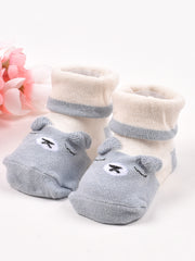 Moms Home Kids Unisex Organic Cotton Ankle-Length Antiskid Bootie Socks, 0-6 Months