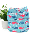 Baby Resusable Cotton Printed Pocket Diapers With 1 Insert | 0-12 Months | Pack of 1