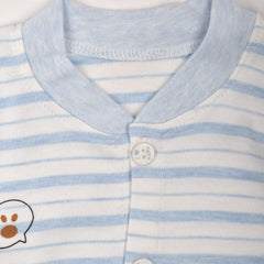 Baby's Warm Unisex Cotton Suit Set - 1 Pajama and 1 Shirt - Blue