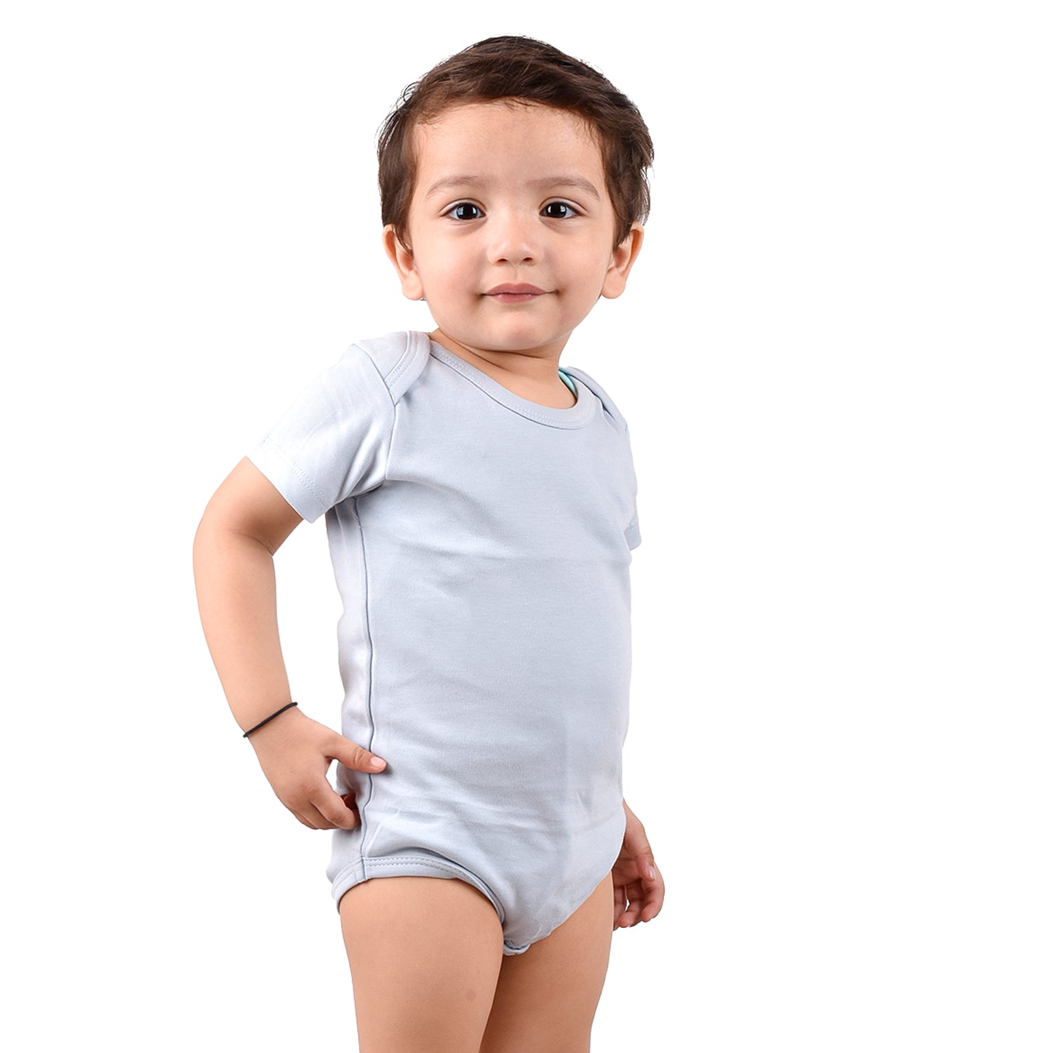 Baby Soft Organic cotton Unisex  Onesie/BodySuit - Navy, Sky Blue & Dark Blue Striped - Pack of 3