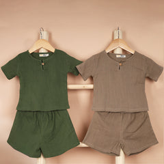 Organic Cotton Kids Co-Ord Set | T- Shirt & Short | Pack of 2