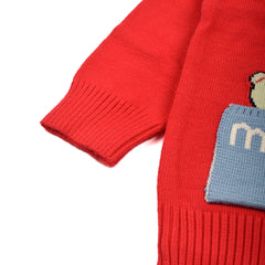 Organic Cotton Unisex Baby Winter Sweaters - Red