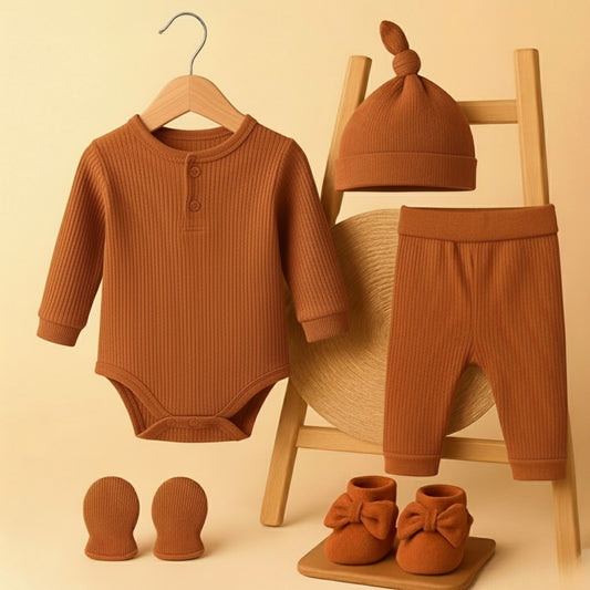 Baby Essential Gift Set | Baby Clothing Gift Combo | New Born Baby Clothing Set | Pack of 5